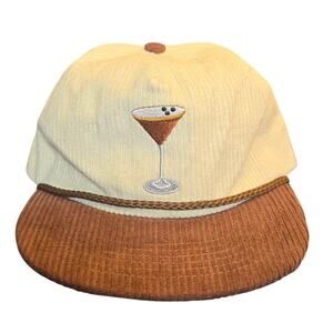 Snag corduroy martini embroidered trucker hat baseball cap snapback